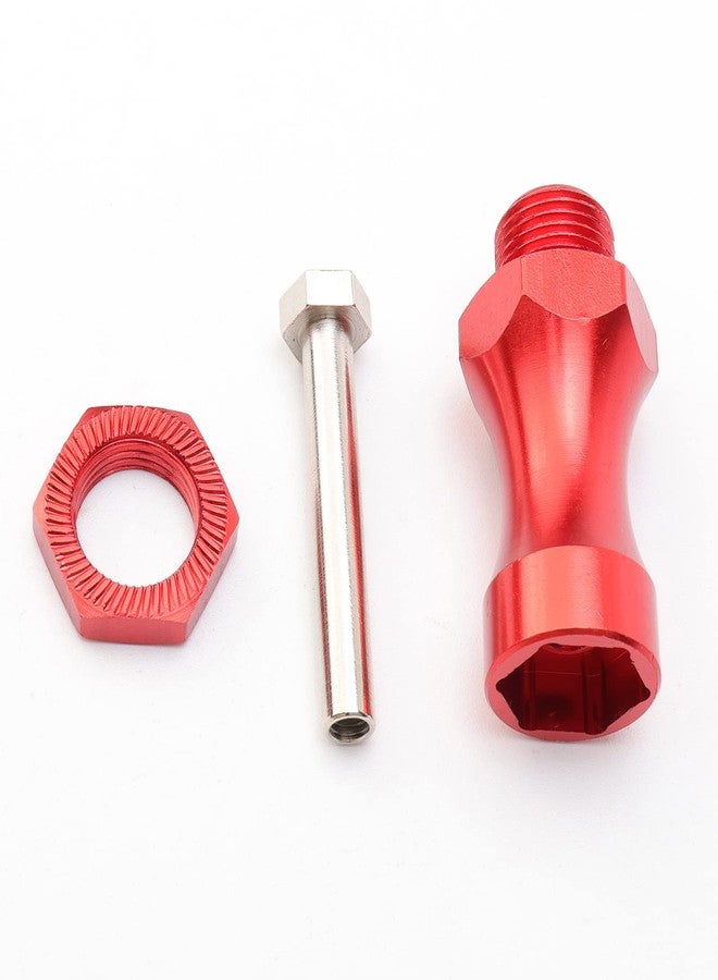 Rchobbytop 4pcs Aluminum 12mm to 17mm Wheel Hex Hub Conversion Adapter for 1/10 RC Buggy SCT Monster Truck Traxxas Redcat Arrma Upgrade Parts, Red - Image 3